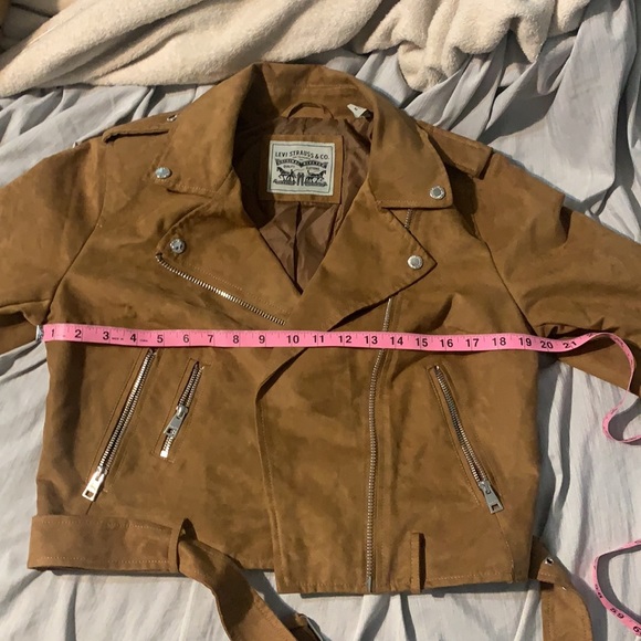 Levi’s tan suede moto jacket - Picture 5 of 6